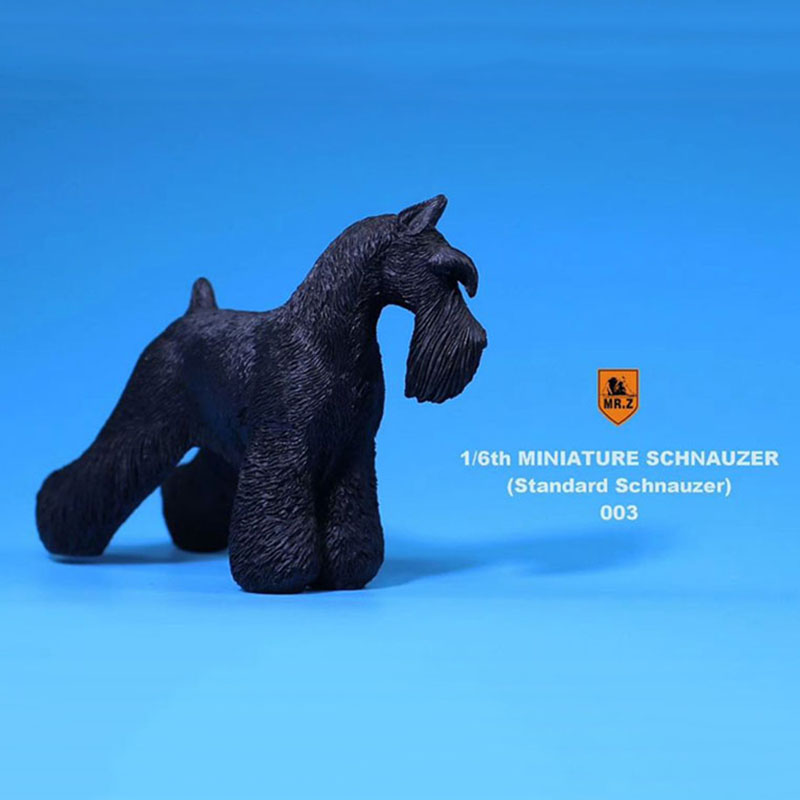 1:6 Scale Mr.Z Resin PVC Miniature Standard Schnauzer Dog Model Toy Fit 12 1:6 Scale Mr.Z Resin PVC Miniature Standard Schnauzer Dog Model Toy Fit 12