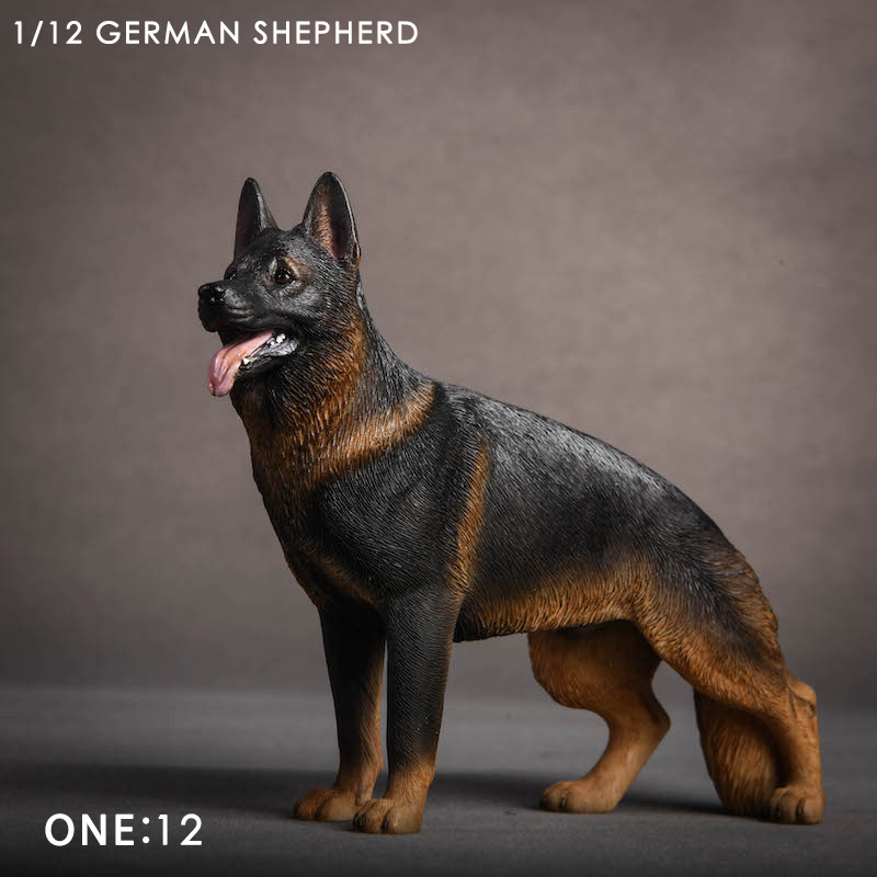 About 12cm 1/12 Scale JXK014 Simulation Animal German Shepherd Dog Model Toy for Action Figure Scene Home Decoration Ornaments About 12cm 1/12 Scale JXK014 Simulation Animal German Shepherd Dog Model Toy for Action Figure Scene Home Decoration Ornaments