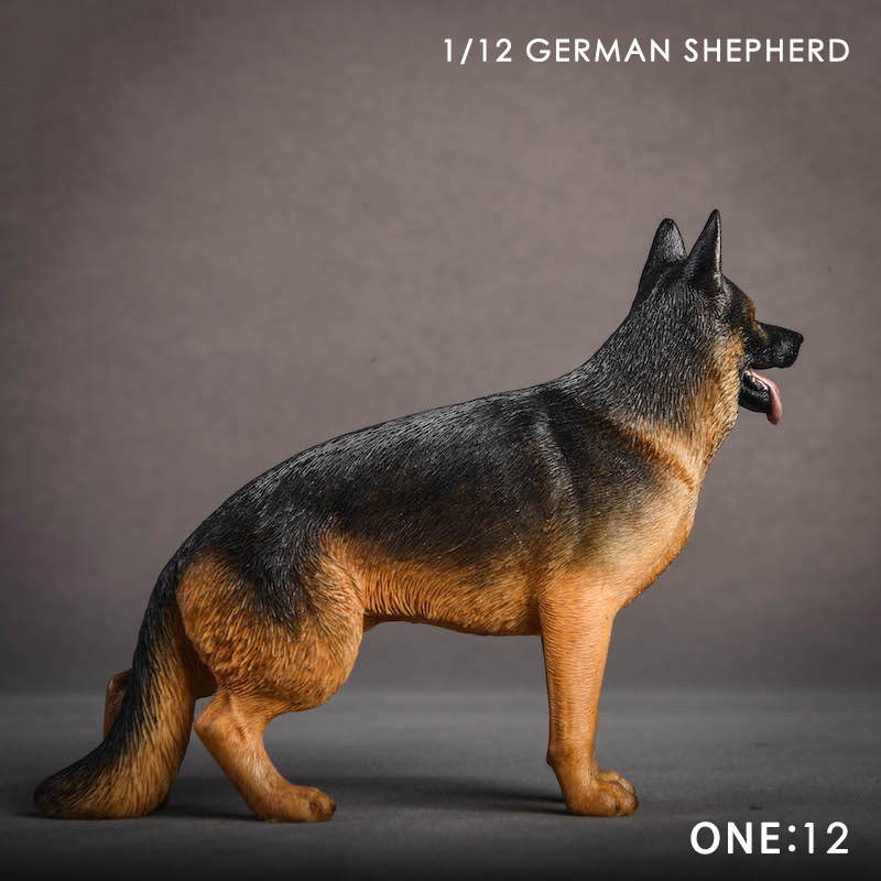 About 12cm 1/12 Scale JXK014 Simulation Animal German Shepherd Dog Model Toy for Action Figure Scene Home Decoration Ornaments About 12cm 1/12 Scale JXK014 Simulation Animal German Shepherd Dog Model Toy for Action Figure Scene Home Decoration Ornaments