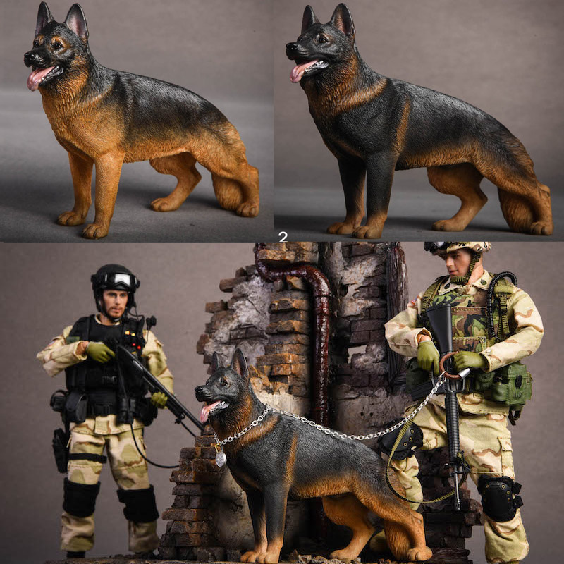 About 12cm 1/12 Scale JXK014 Simulation Animal German Shepherd Dog Model Toy for Action Figure Scene Home Decoration Ornaments About 12cm 1/12 Scale JXK014 Simulation Animal German Shepherd Dog Model Toy for Action Figure Scene Home Decoration Ornaments