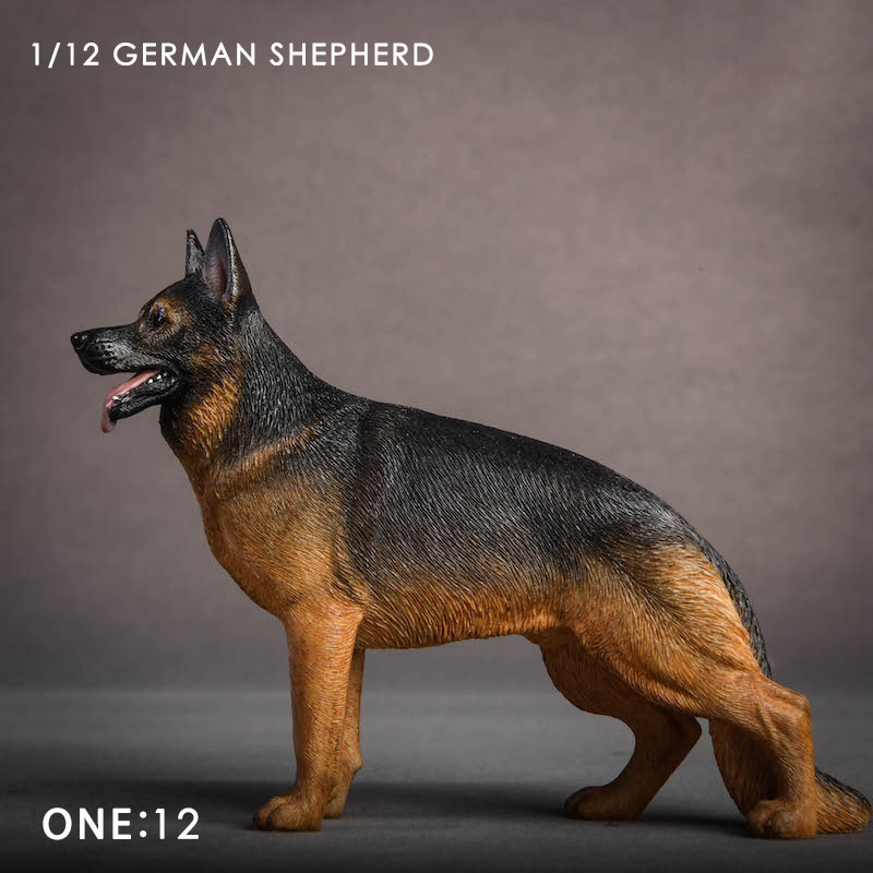 About 12cm 1/12 Scale JXK014 Simulation Animal German Shepherd Dog Model Toy for Action Figure Scene Home Decoration Ornaments About 12cm 1/12 Scale JXK014 Simulation Animal German Shepherd Dog Model Toy for Action Figure Scene Home Decoration Ornaments