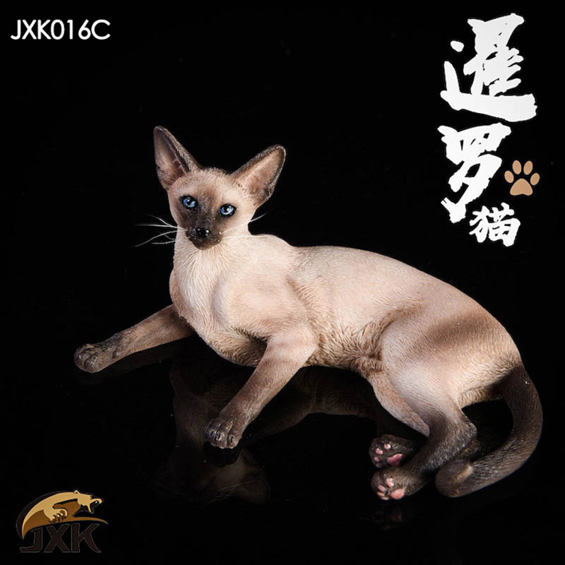 Mr.Z 1/6 Scale Jxk016 Siamese Cat Squat Animal Model Toys Accessory Pet Cat Animal Toy for 12'' Action Figure Scene Simulation