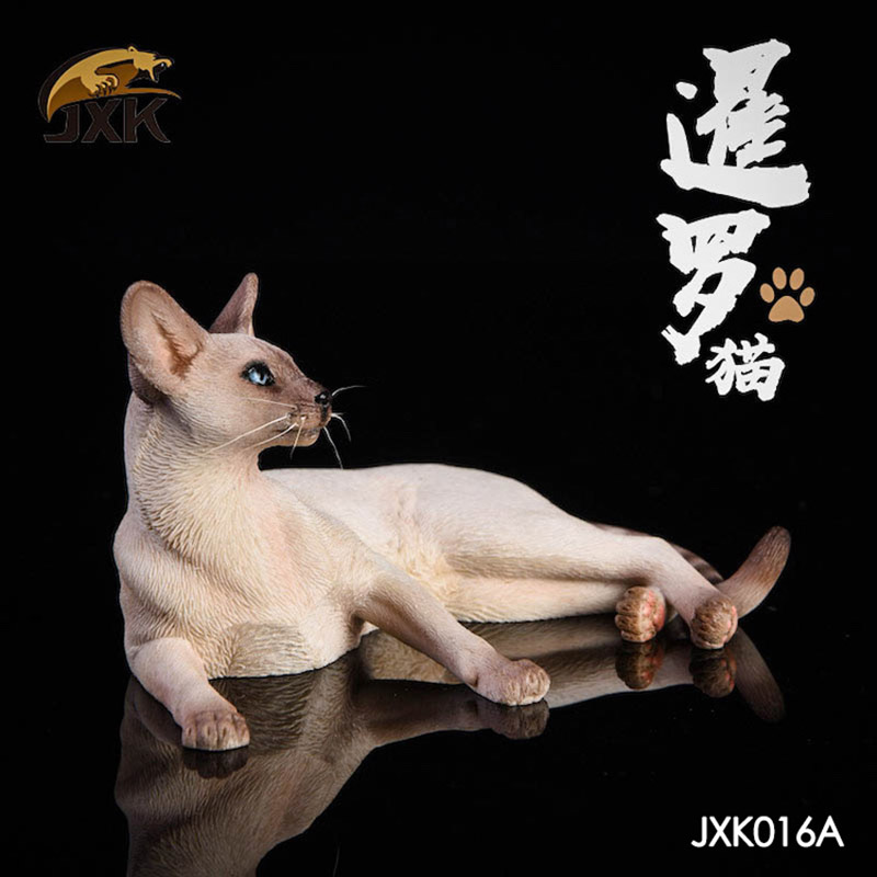 Mr.Z 1/6 Scale Jxk016 Siamese Cat Squat Animal Model Toys Accessory Pet Cat Animal Toy for 12'' Action Figure Scene Simulation