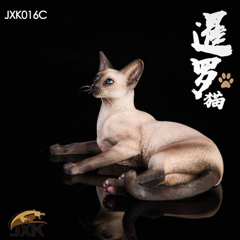 Mr.Z 1/6 Scale Jxk016 Siamese Cat Squat Animal Model Toys Accessory Pet Cat Animal Toy for 12'' Action Figure Scene Simulation