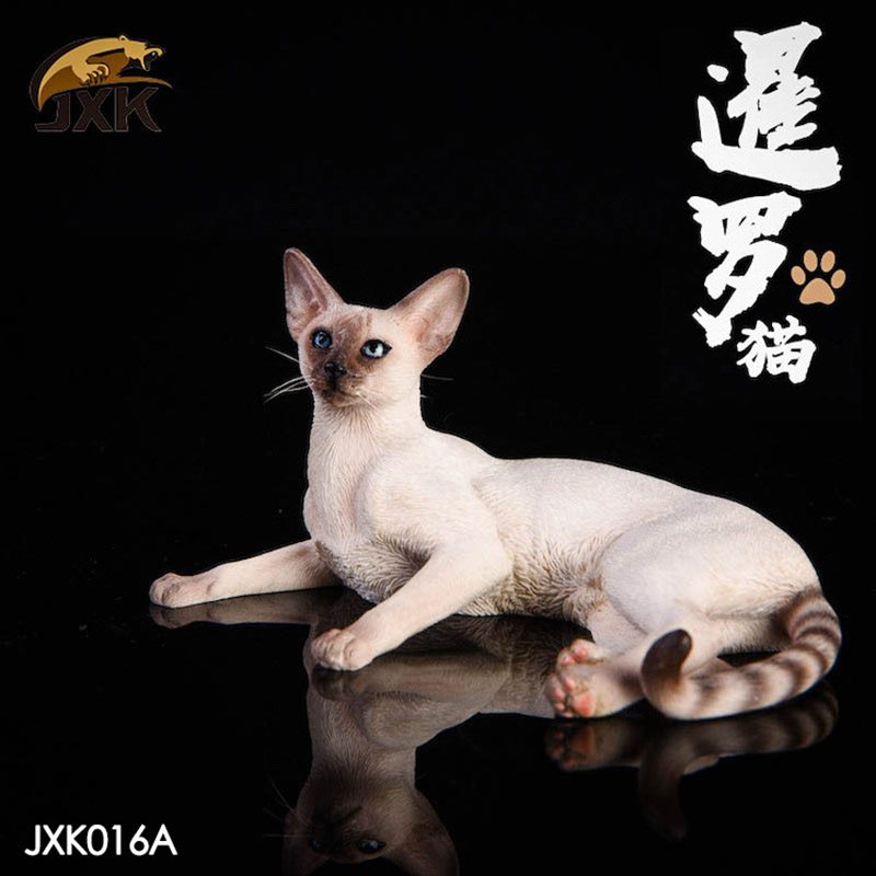 Mr.Z 1/6 Scale Jxk016 Siamese Cat Squat Animal Model Toys Accessory Pet Cat Animal Toy for 12'' Action Figure Scene Simulation