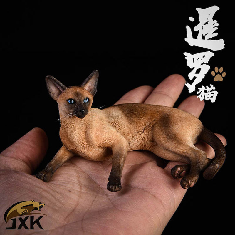 Mr.Z 1/6 Scale Jxk016 Siamese Cat Squat Animal Model Toys Accessory Pet Cat Animal Toy for 12'' Action Figure Scene Simulation
