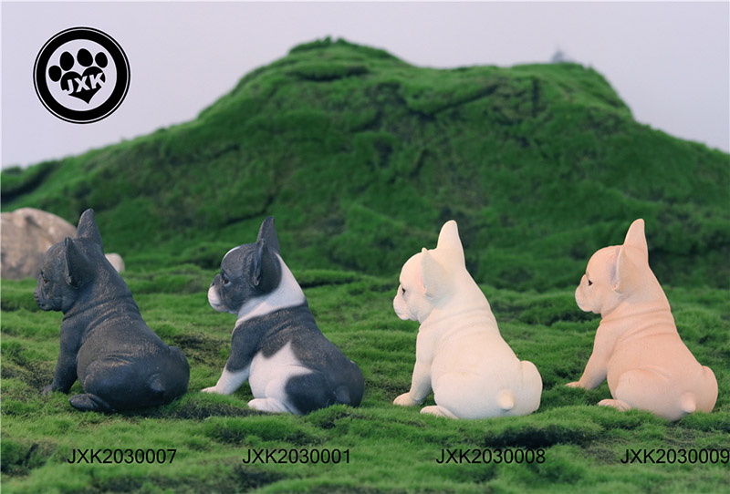 11CM 1/6 Scale French Bulldog Simulation Animal Dog Model Toy for Action Figure Scene Decoration Indoor Display Decoration Gifts