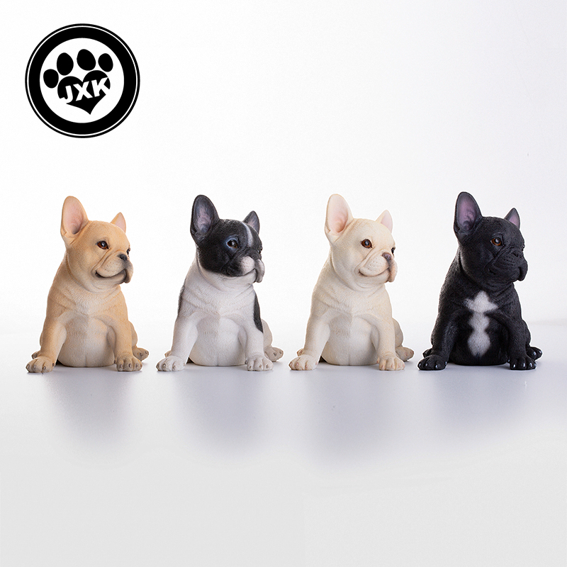 11CM 1/6 Scale French Bulldog Simulation Animal Dog Model Toy for Action Figure Scene Decoration Indoor Display Decoration Gifts