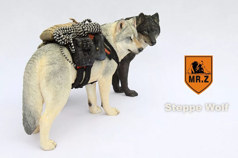 Mr.Z 18.5CM Prairie Wolf Simulation PVC Animal Model Wild Dog Mount Kids Adult Toys Home Car Decoration Indoor Desktop Display