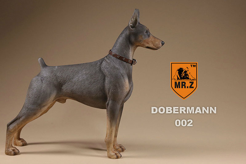 Mr.Z 1/6 Simulation Animal Police Dog Doberman Pet Dog Model Toys Collection Gift Model F 12