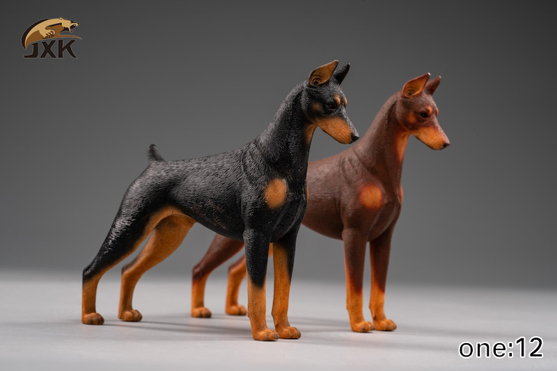 Scene Simulation Mr.Z 1/12 Scale Animal Police Dog Doberman Dog Model Toys Gifts Models F 7