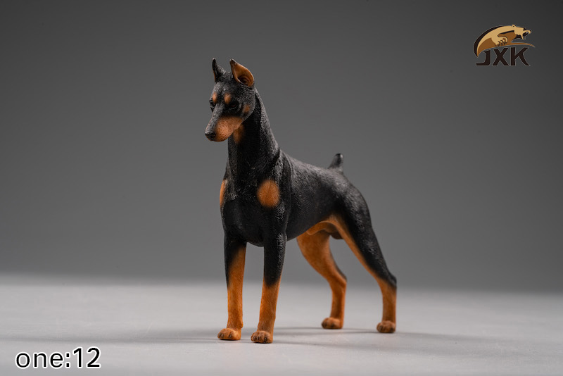 Scene Simulation Mr.Z 1/12 Scale Animal Police Dog Doberman Dog Model Toys Gifts Models F 7