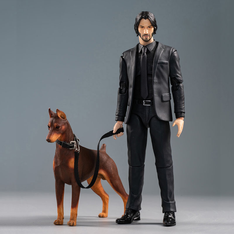 Scene Simulation Mr.Z 1/12 Scale Animal Police Dog Doberman Dog Model Toys Gifts Models F 7
