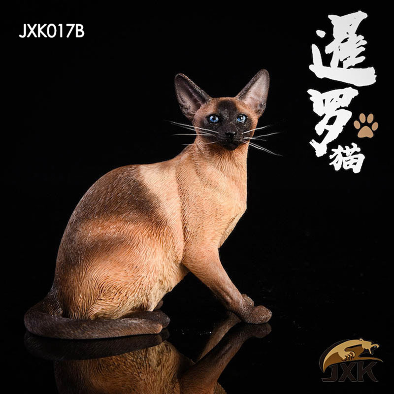 1/6 Jxk017 Siamese Cat Squat Animal Model Toy Accessory Pet Cat Animal Toy for 12'' Action Figure Interior display decorations