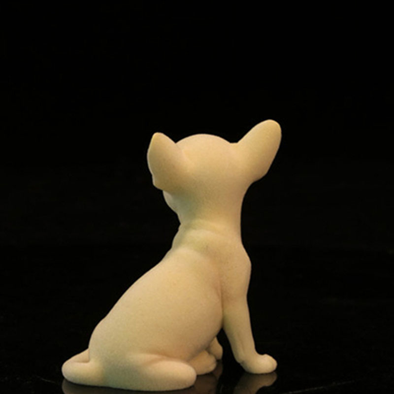 Mr.Z Resin PVC Miniature Animal Model Chihuahua Cute Puppy Dog Model Toy Fit for Action Figure Toys Accessories Scene Simulation