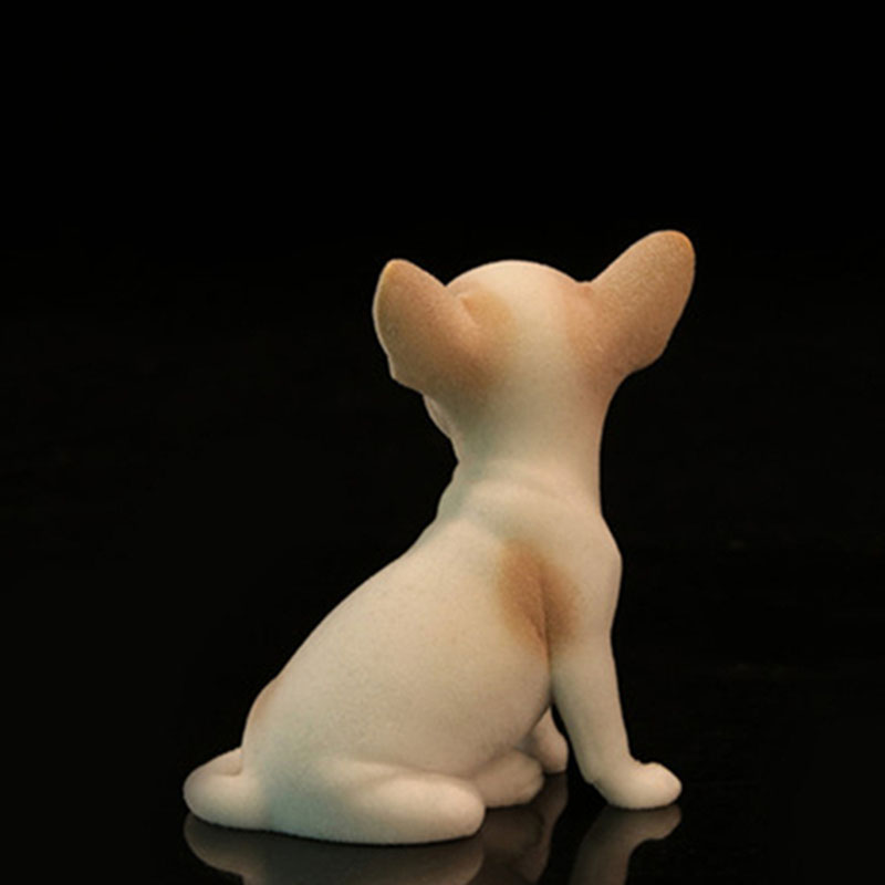 Mr.Z Resin PVC Miniature Animal Model Chihuahua Cute Puppy Dog Model Toy Fit for Action Figure Toys Accessories Scene Simulation