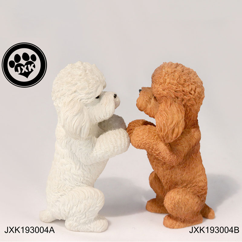Mr.Z Resin PVD Miniature Animal Model Teddy Dog Model Toy Fit for Action Figure Toys Accessoried Little Teddy Dogs Ornaments