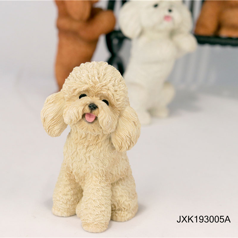 Mr.Z Resin PVD Miniature Animal Model Teddy Dog Model Toy Fit for Action Figure Toys Accessoried Little Teddy Dogs Ornaments