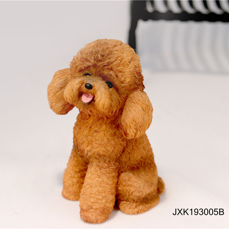 Mr.Z Resin PVD Miniature Animal Model Teddy Dog Model Toy Fit for Action Figure Toys Accessoried Little Teddy Dogs Ornaments