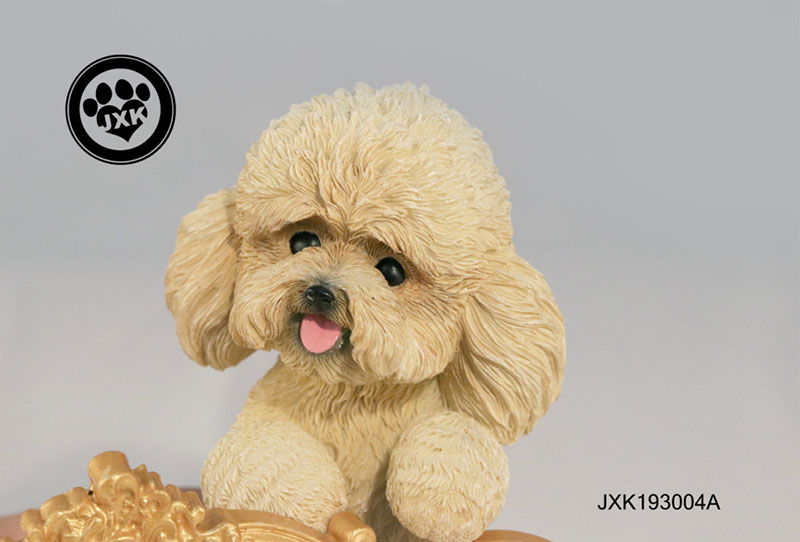 Mr.Z Resin PVD Miniature Animal Model Teddy Dog Model Toy Fit for Action Figure Toys Accessoried Little Teddy Dogs Ornaments