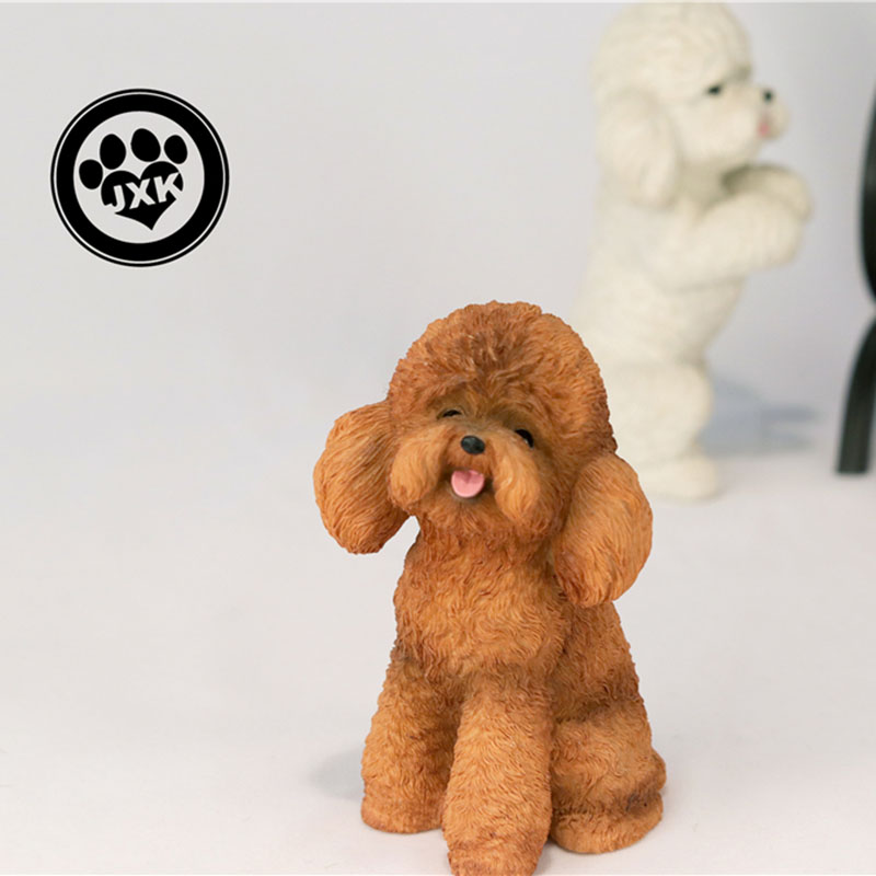 Mr.Z Resin PVD Miniature Animal Model Teddy Dog Model Toy Fit for Action Figure Toys Accessoried Little Teddy Dogs Ornaments