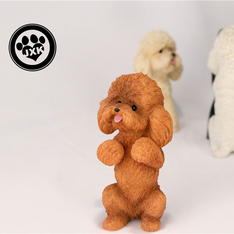 Mr.Z Resin PVD Miniature Animal Model Teddy Dog Model Toy Fit for Action Figure Toys Accessoried Little Teddy Dogs Ornaments