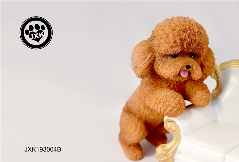 Mr.Z Resin PVD Miniature Animal Model Teddy Dog Model Toy Fit for Action Figure Toys Accessoried Little Teddy Dogs Ornaments