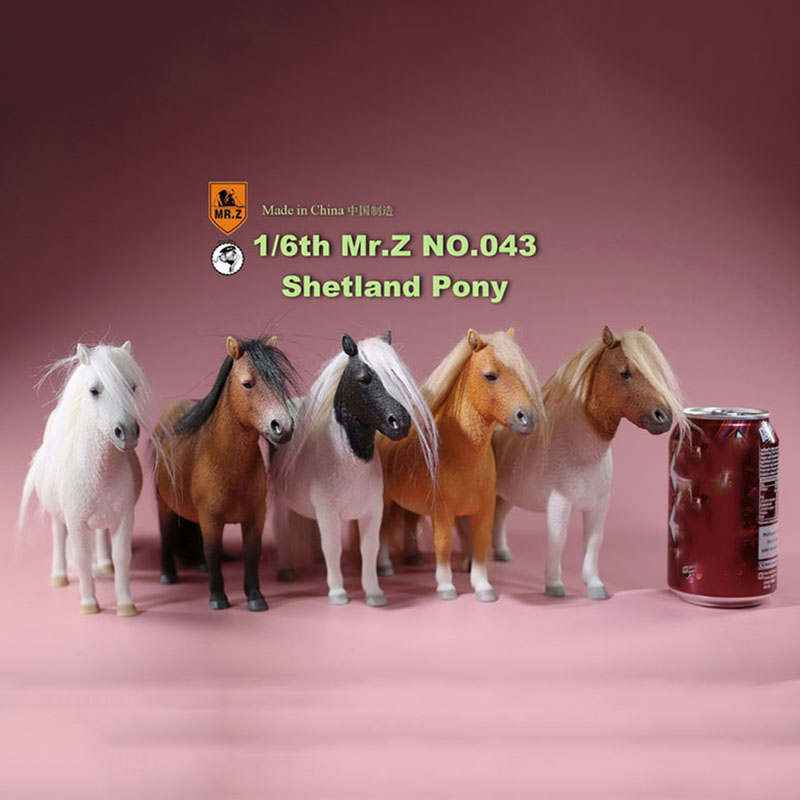 Mr.Z 16.5CM 1/6 Animal Model MRZ043 Shetland Pony Horse Model for 12 Inches Action Figure Accessory Home Decoration Display Show