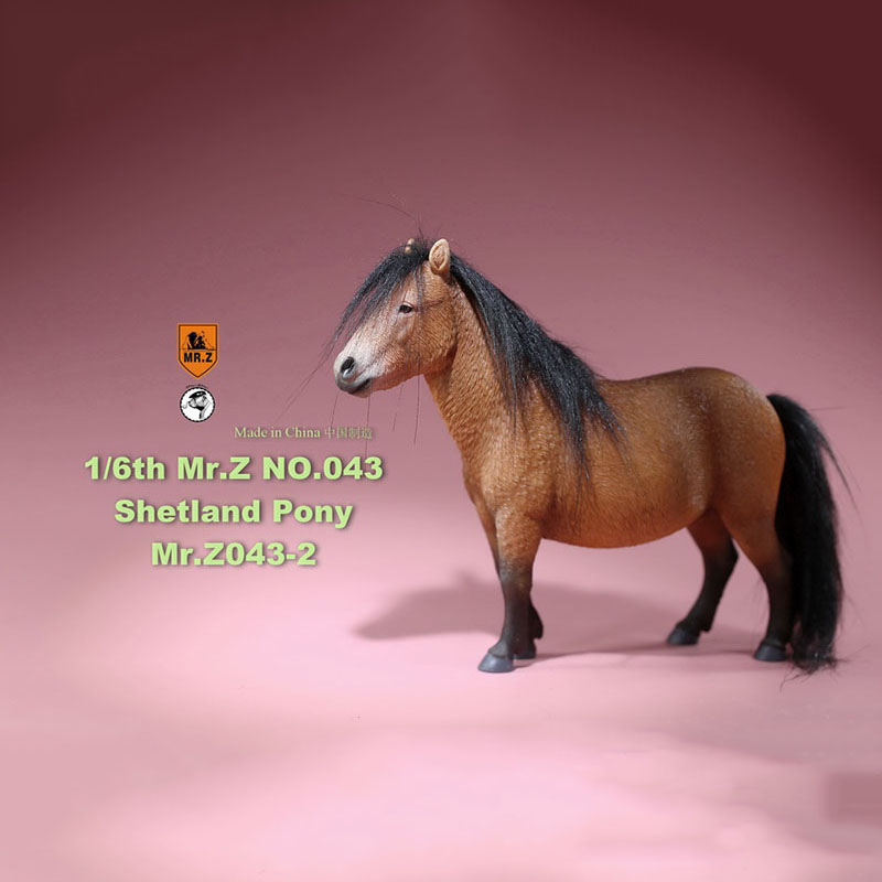 Mr.Z 16.5CM 1/6 Animal Model MRZ043 Shetland Pony Horse Model for 12 Inches Action Figure Accessory Home Decoration Display Show