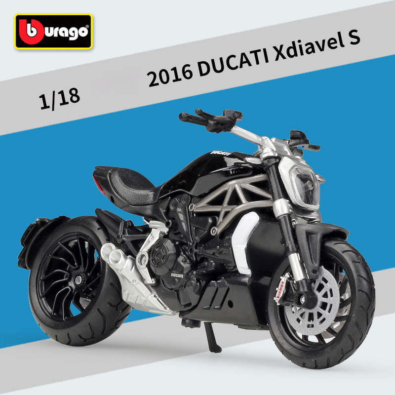 Bburago Diecast 1:18 Scale Alloy DUCATI Xdiavel S 2016 Car Model Hot Motorcycle Static Display Adult Collection Toys Color Boxed