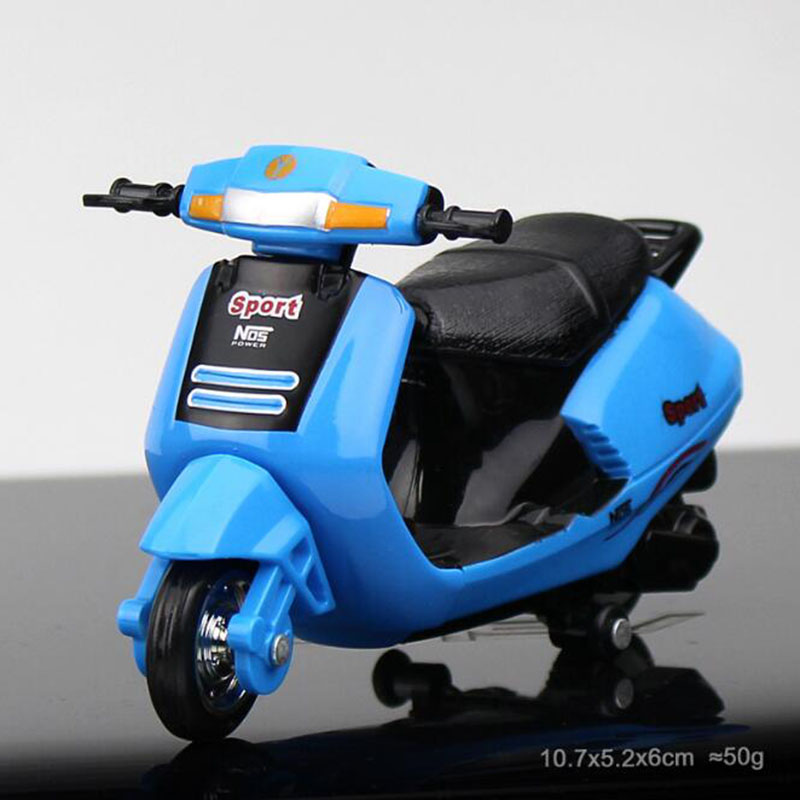 Motorcycle collection model 1:18 scale scooter die-cast alloy plastic racing street car model children's toy gift display