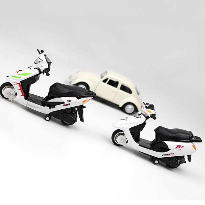 Motorcycle collection model 1:18 scale scooter die-cast alloy plastic racing street car model children's toy gift display