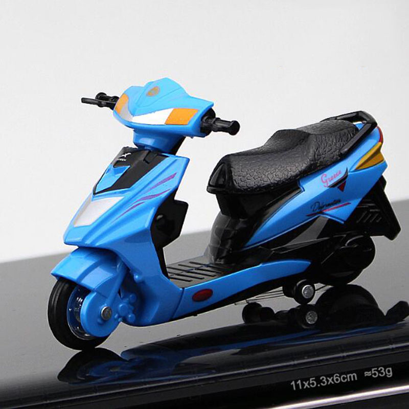 Motorcycle collection model 1:18 scale scooter die-cast alloy plastic racing street car model children's toy gift display