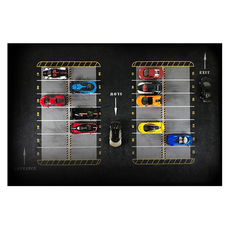 1:64 Scale Mini Doll Die-cast Alloy Toy Car Model Parking Lot Carpet Floor Mat Mouse Pad Collection Gift Decoration Display Show