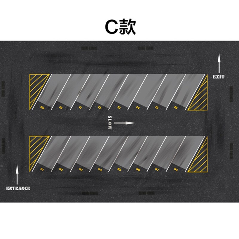 1:64 Scale Mini Doll Die-cast Alloy Toy Car Model Parking Lot Carpet Floor Mat Mouse Pad Collection Gift Decoration Display Show