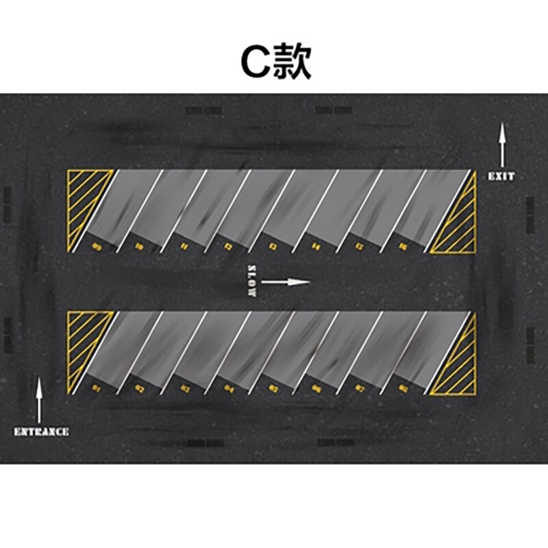 1:64 Scale Mini Doll Die-cast Alloy Toy Car Model Parking Lot Carpet Floor Mat Mouse Pad Collection Gift Decoration Display Show