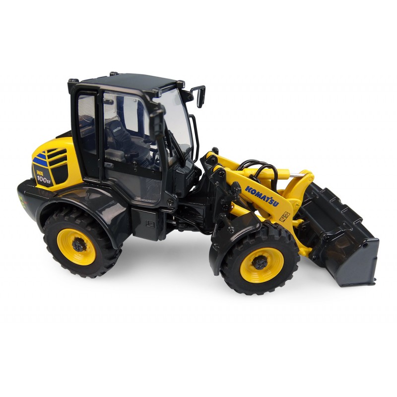 Komatsu WA100M-8 1:50 Scale Wheel Loader Forklift Alloy Engineering Truck Transporter Model UH Bar Decoration Gifts Collection