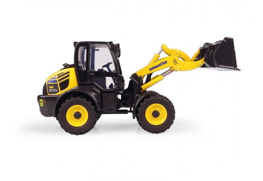 Komatsu WA100M-8 1:50 Scale Wheel Loader Forklift Alloy Engineering Truck Transporter Model UH Bar Decoration Gifts Collection