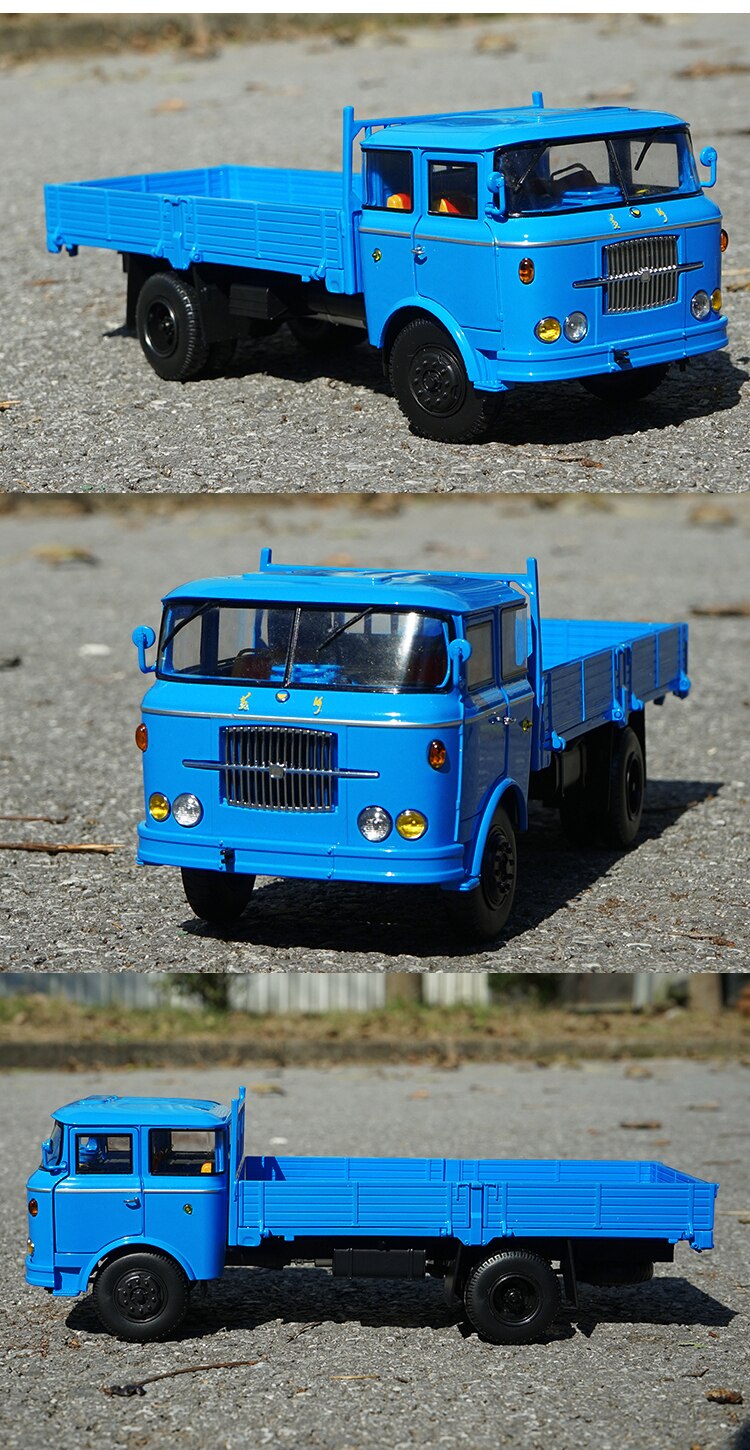 1:24 Scale Sinotruk Yellow River Jn150 8-ton Truck Alloy Simulation Heavy-duty Truck Model Collection Commemorative Decoration