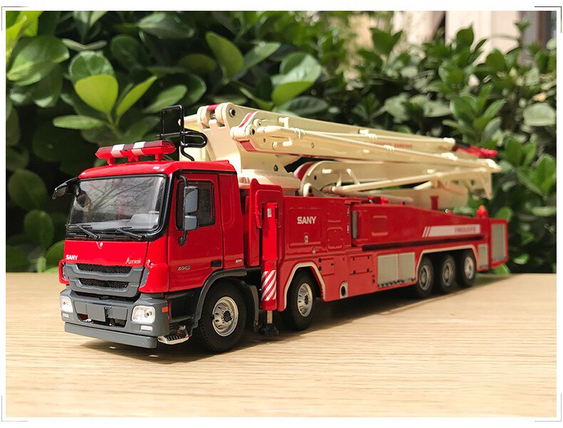 Die-casting 1:50 Scale Sany Large-span Elevating Jet Fire Truck Ascending Platform Truck Collection Truck Model Christmas Gift Die-casting 1:50 Scale Sany Large-span Elevating Jet Fire Truck Ascending Platform Truck Collection Truck Model Christmas Gift