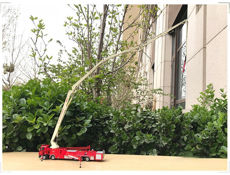Die-casting 1:50 Scale Sany Large-span Elevating Jet Fire Truck Ascending Platform Truck Collection Truck Model Christmas Gift Die-casting 1:50 Scale Sany Large-span Elevating Jet Fire Truck Ascending Platform Truck Collection Truck Model Christmas Gift