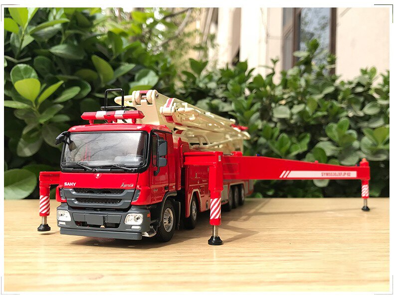 Die-casting 1:50 Scale Sany Large-span Elevating Jet Fire Truck Ascending Platform Truck Collection Truck Model Christmas Gift Die-casting 1:50 Scale Sany Large-span Elevating Jet Fire Truck Ascending Platform Truck Collection Truck Model Christmas Gift
