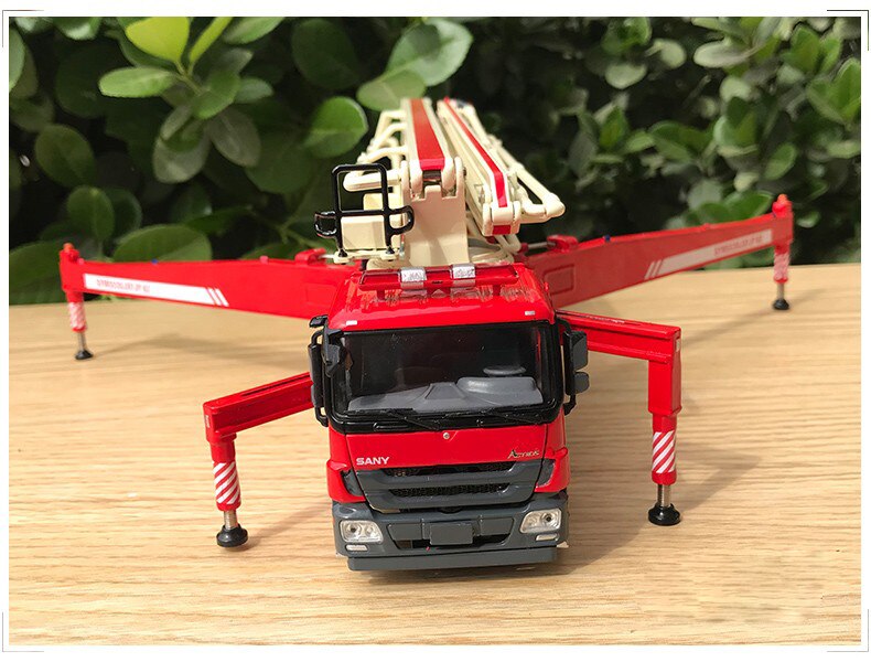 Die-casting 1:50 Scale Sany Large-span Elevating Jet Fire Truck Ascending Platform Truck Collection Truck Model Christmas Gift Die-casting 1:50 Scale Sany Large-span Elevating Jet Fire Truck Ascending Platform Truck Collection Truck Model Christmas Gift