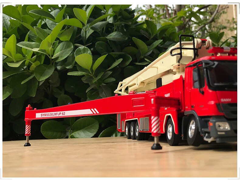 Die-casting 1:50 Scale Sany Large-span Elevating Jet Fire Truck Ascending Platform Truck Collection Truck Model Christmas Gift Die-casting 1:50 Scale Sany Large-span Elevating Jet Fire Truck Ascending Platform Truck Collection Truck Model Christmas Gift