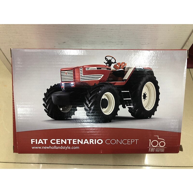 Agricultural Machinery Static Model 1:32 Scale Fiat Centennial Edition Tractor Alloy Simulation Die-cast Engineering Transporter
