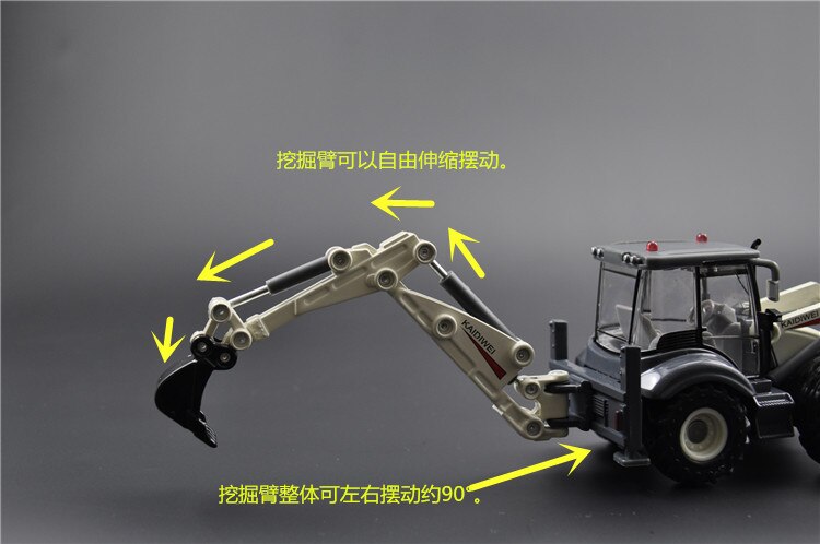 Diecast 1/50 Scale Two-way Forklift Excavator Alloy Engineering Vehicle Model Metal Children's Toy Forklift Car Fan Gift For Boy