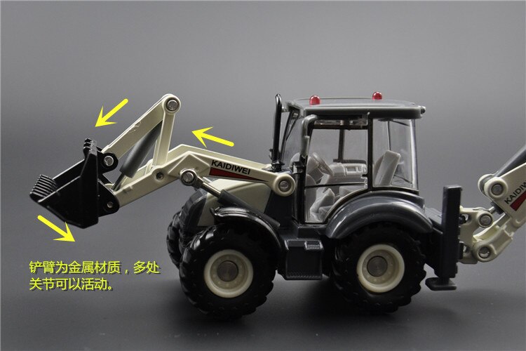 Diecast 1/50 Scale Two-way Forklift Excavator Alloy Engineering Vehicle Model Metal Children's Toy Forklift Car Fan Gift For Boy