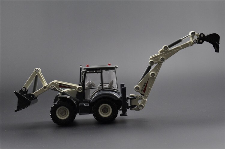 Diecast 1/50 Scale Two-way Forklift Excavator Alloy Engineering Vehicle Model Metal Children's Toy Forklift Car Fan Gift For Boy