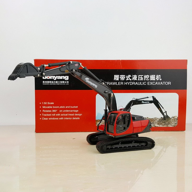 Simulation Alloy Die-casting Crawler Excavator 1:50 Scale Alloy Excavator Construction Machinery Model Collection Gift Display