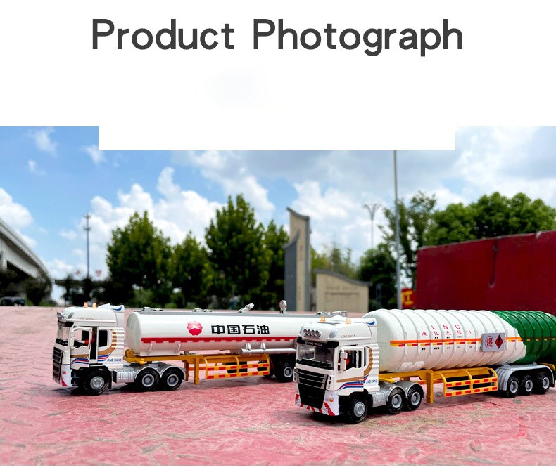 Die-cast 1:50 Scale Sinopec Transportation Engineering Vehicle Alloy Oil Tanker Semi-trailer Model Collection Display Toy Car Die-cast 1:50 Scale Sinopec Transportation Engineering Vehicle Alloy Oil Tanker Semi-trailer Model Collection Display Toy Car